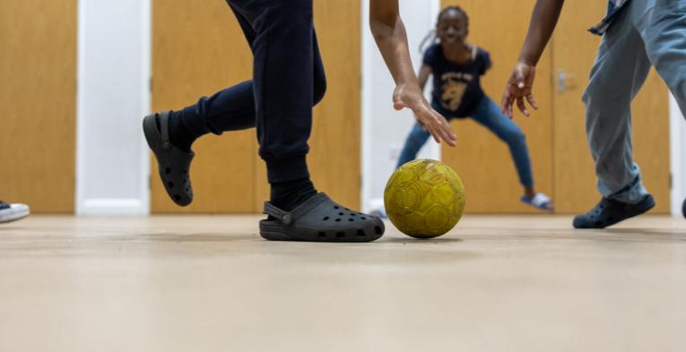 children playing with ball