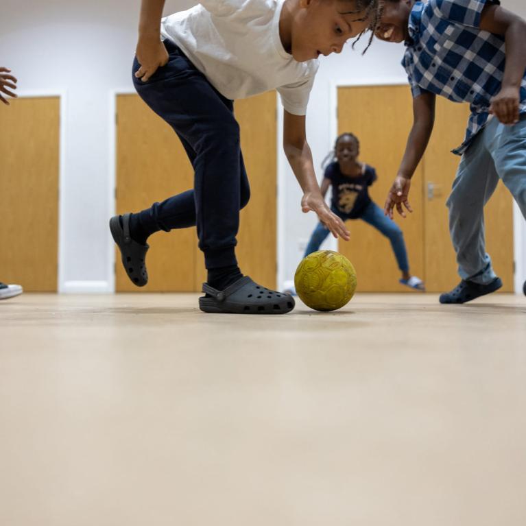 children playing with ball